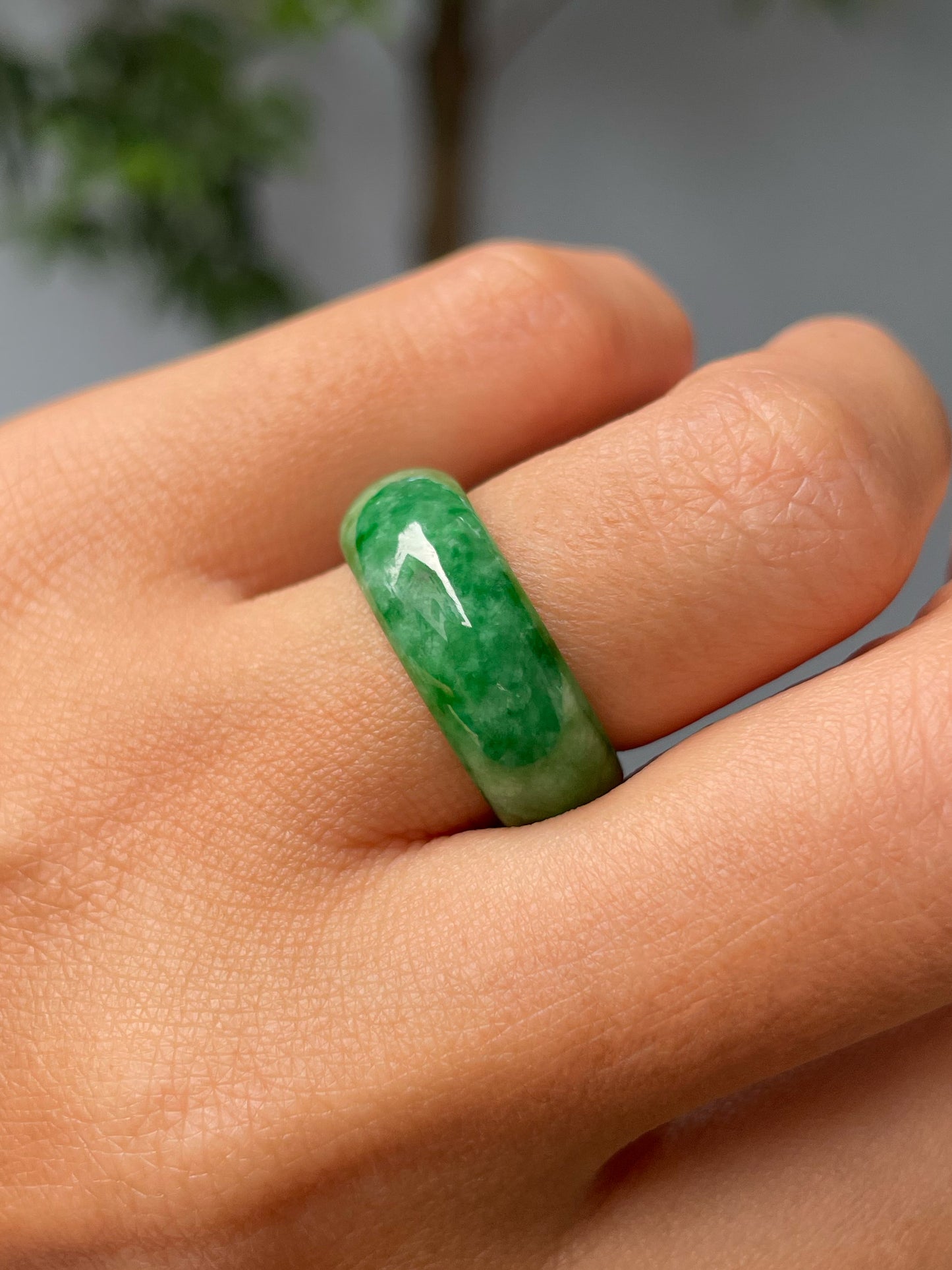 Green Jade Abacus Ring | HK 13.5 (NJR280)