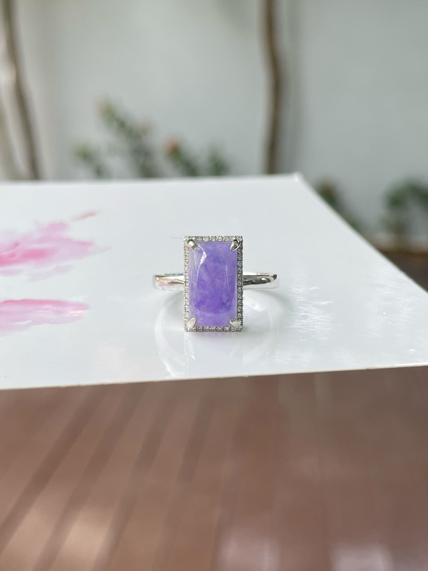 Lavender Jadeite Ring (NJR281)