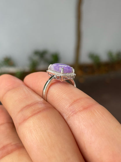 Lavender Jadeite Ring (NJR281)