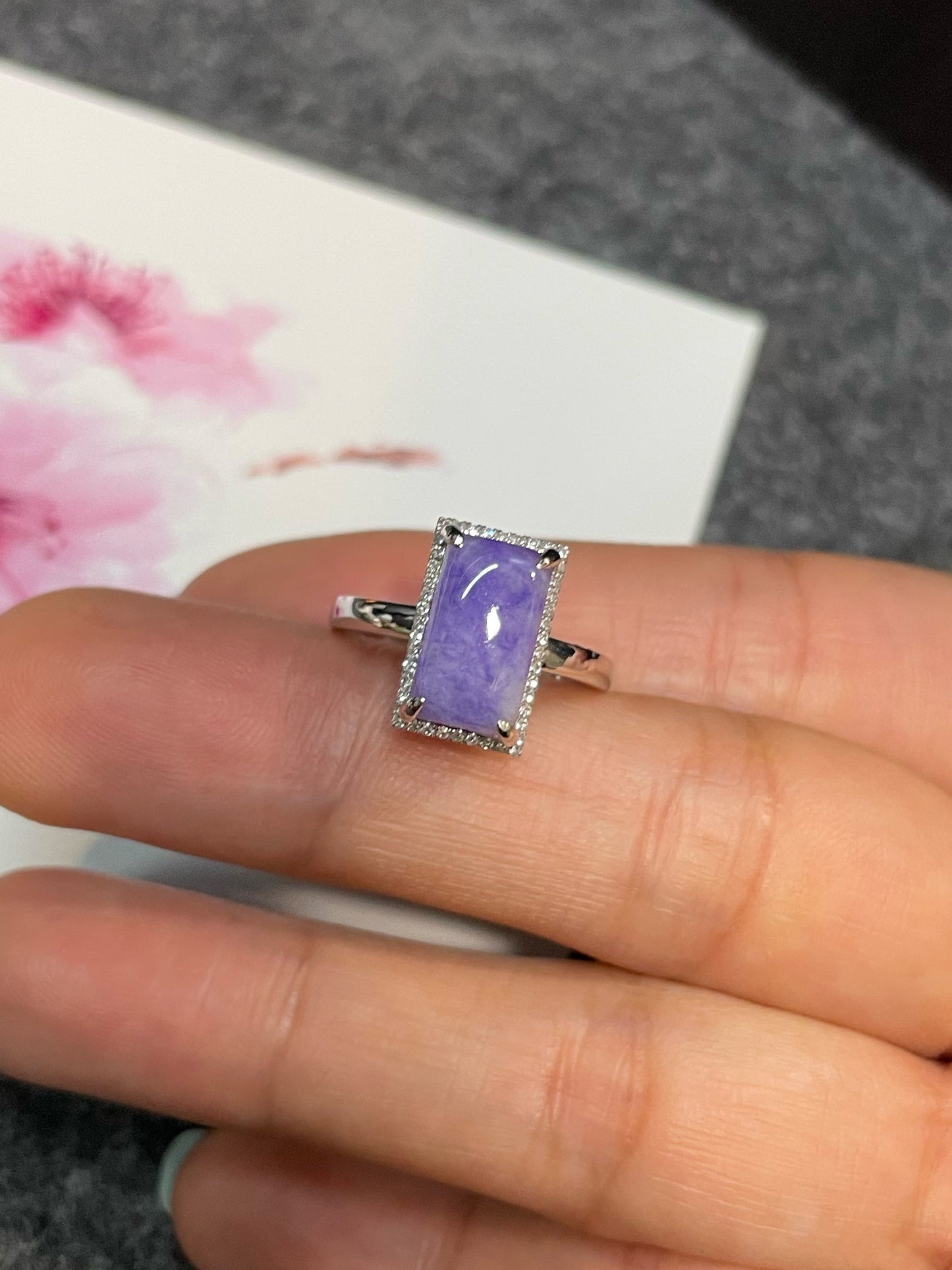 Lavender Jadeite Ring (NJR281)