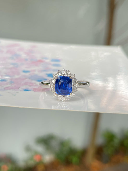 Unheated Blue Sapphire Ring - 1.53CT (NJR285)
