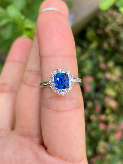 Unheated Blue Sapphire Ring - 1.53CT (NJR285)