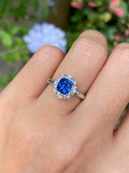 Unheated Blue Sapphire Ring - 1.53CT (NJR285)