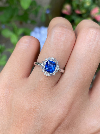 Unheated Blue Sapphire Ring - 1.53CT (NJR285)