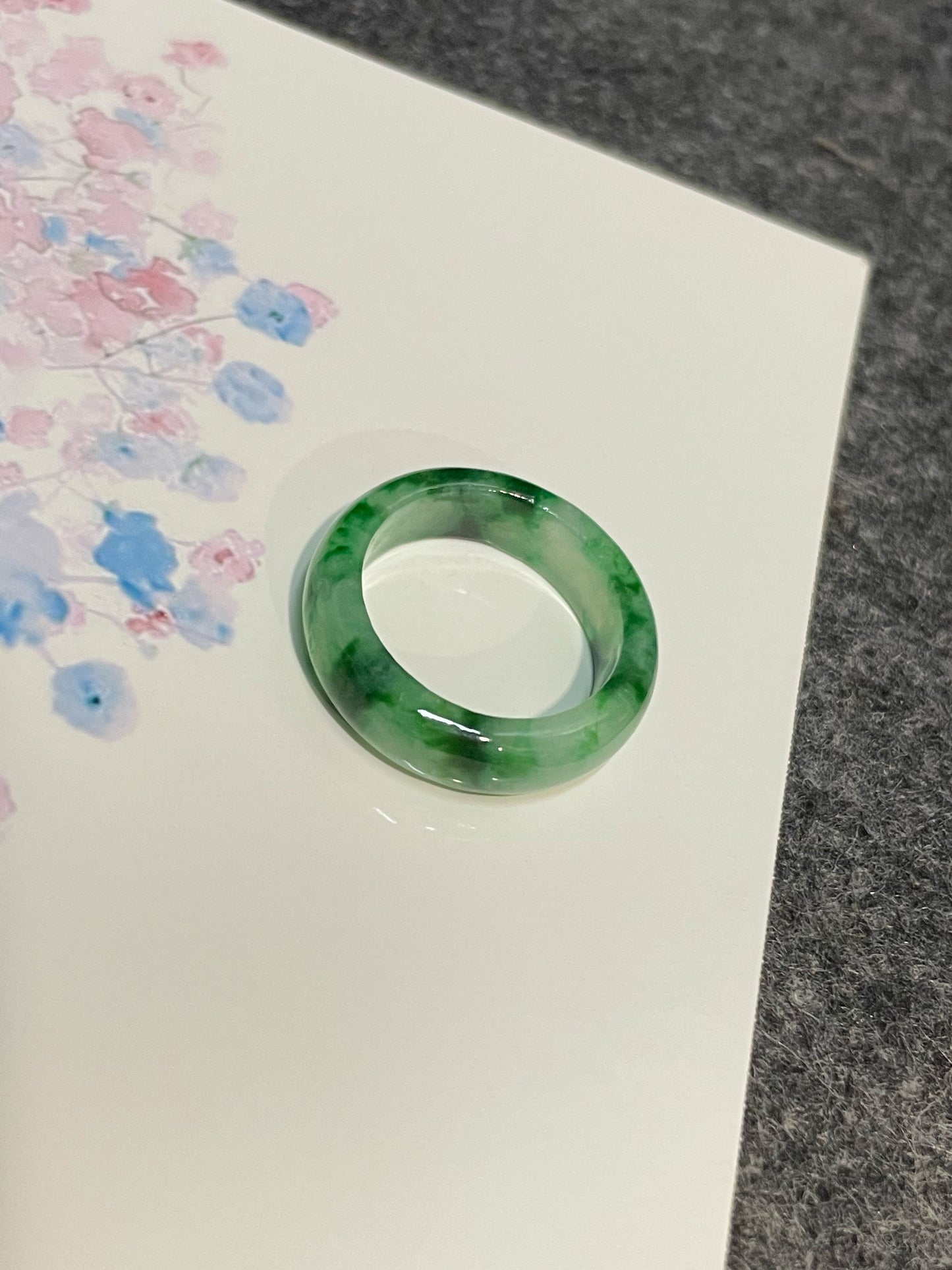 Green Jade Abacus Ring | HK 14 (NJR287)