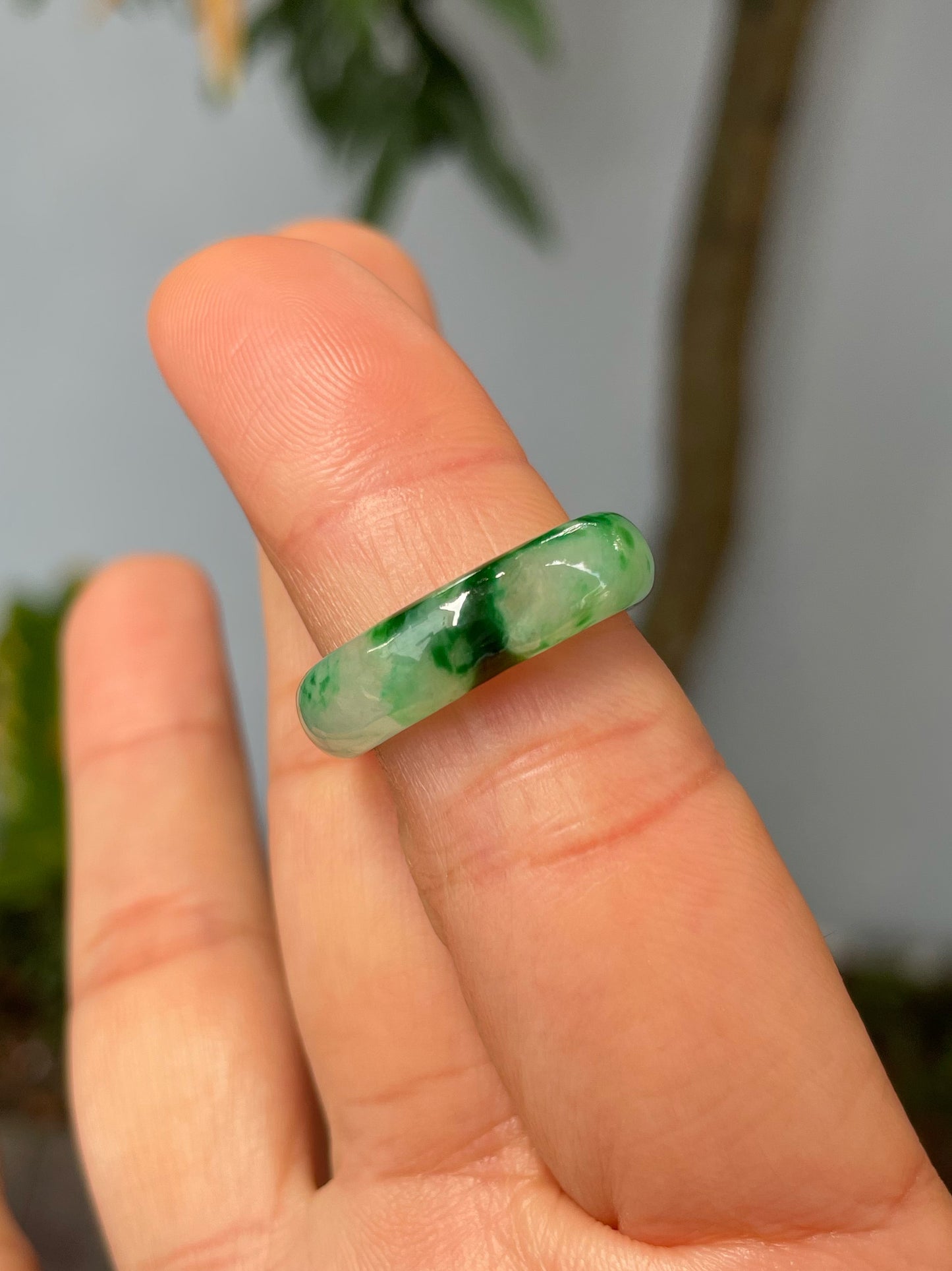 Green Jade Abacus Ring | HK 14 (NJR287)