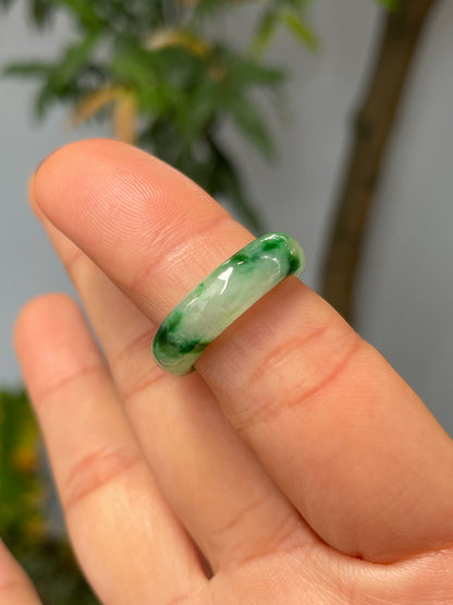 Green Jade Abacus Ring | HK 14 (NJR287)