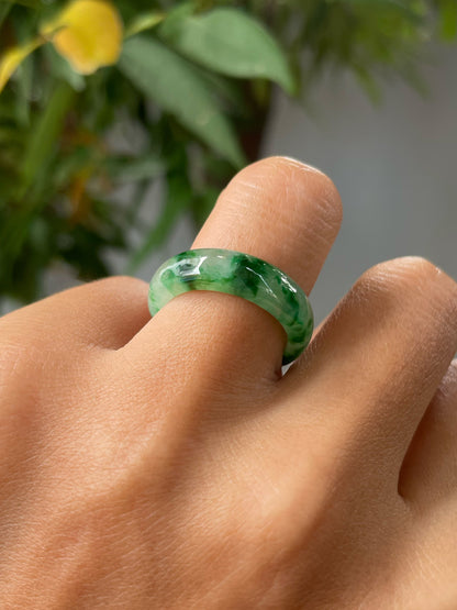 Green Jade Abacus Ring | HK 14 (NJR287)