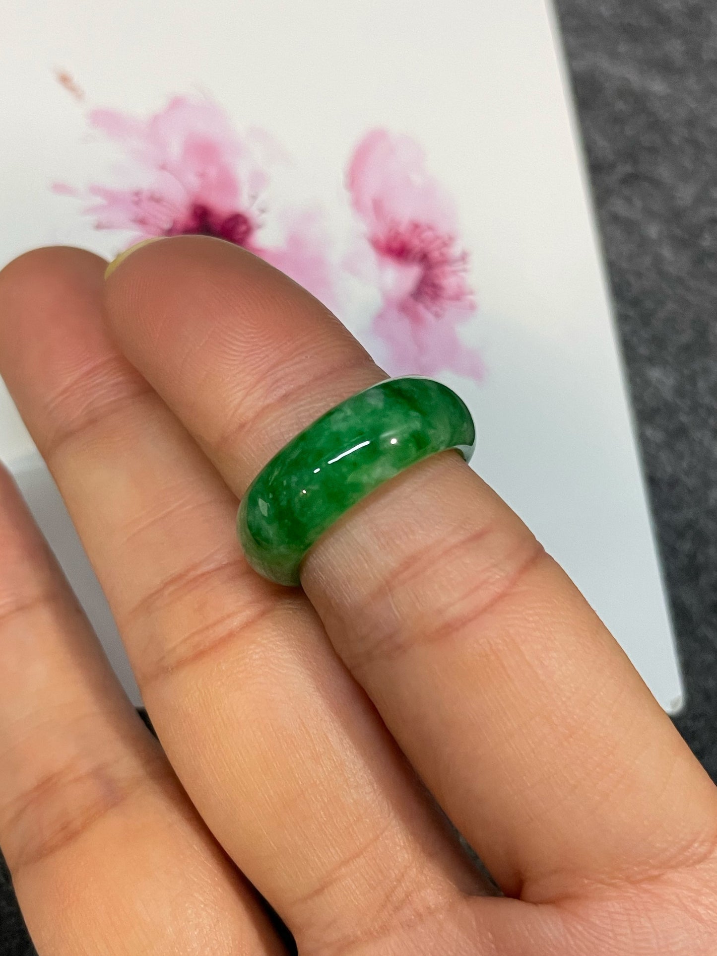 Green Jade Abacus Ring | HK 13.5 (NJR297)