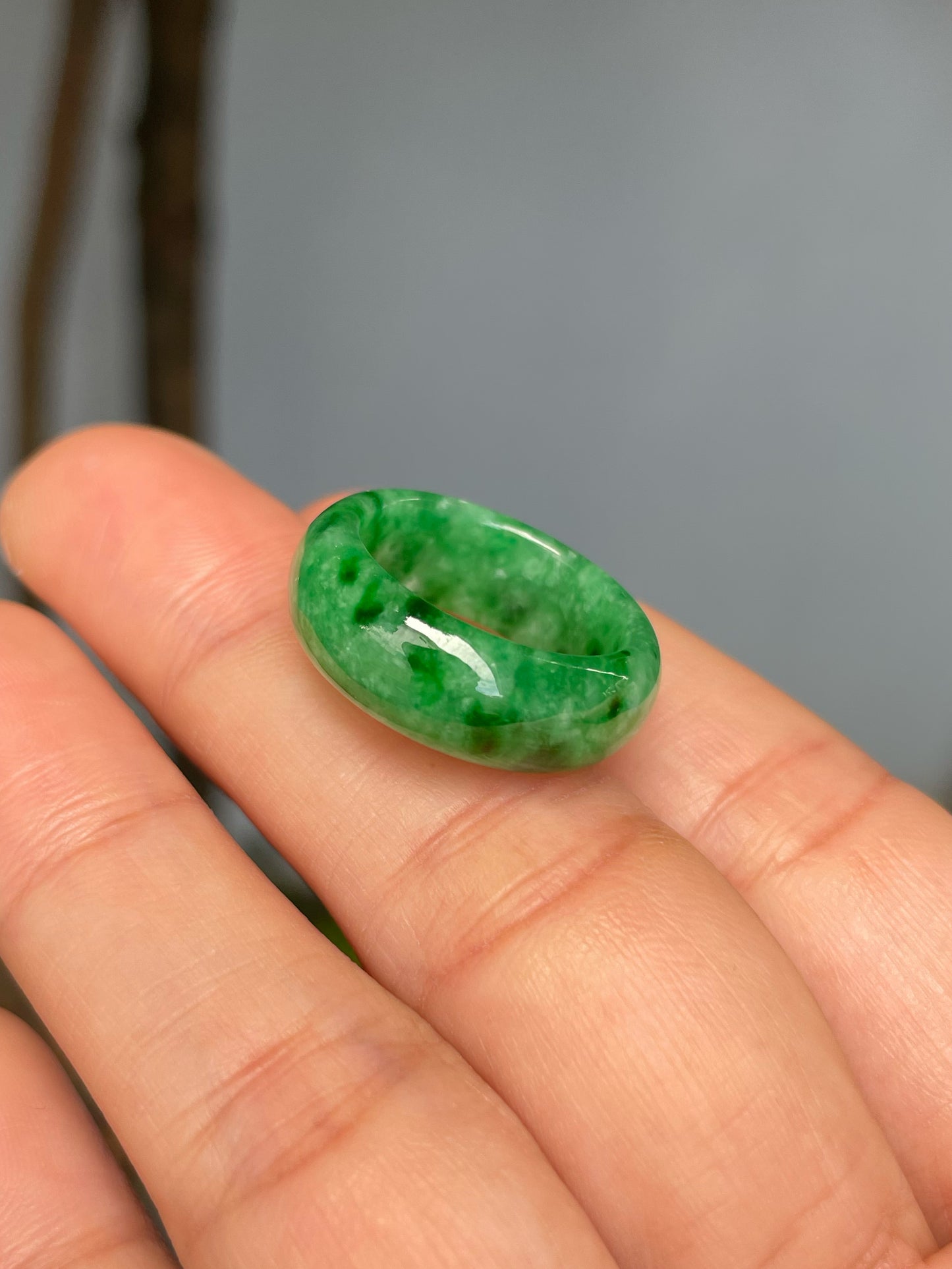 Green Jade Abacus Ring | HK 13.5 (NJR297)