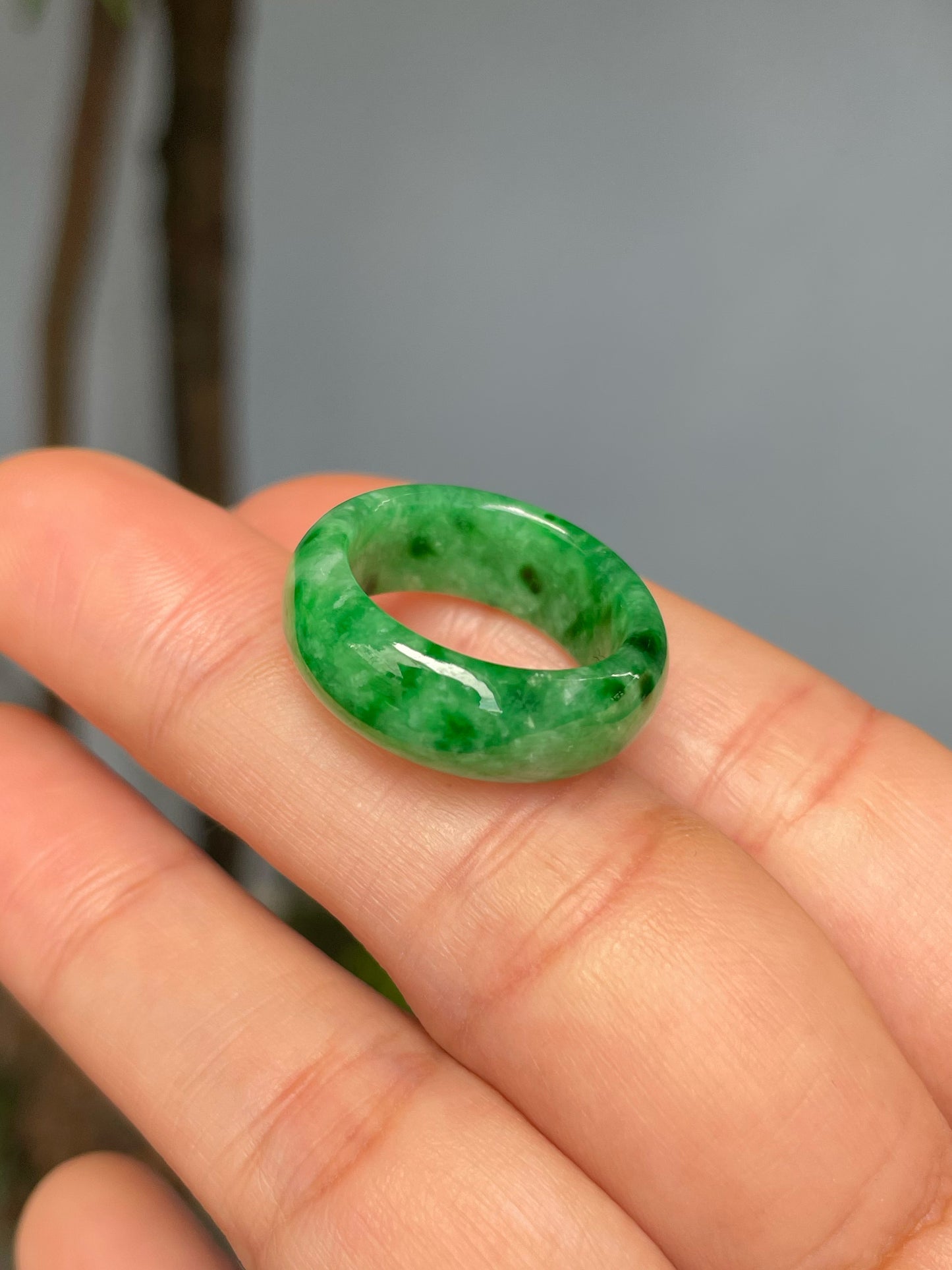 Green Jade Abacus Ring | HK 13.5 (NJR297)