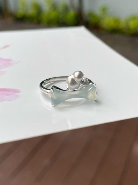 Icy Jade Ring - Dog Bone (NJR301)