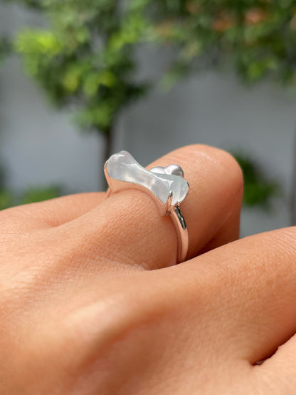 Icy Jade Ring - Dog Bone (NJR301)