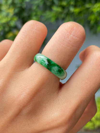 Green Jade Abacus Ring | HK 15 (NJR309)