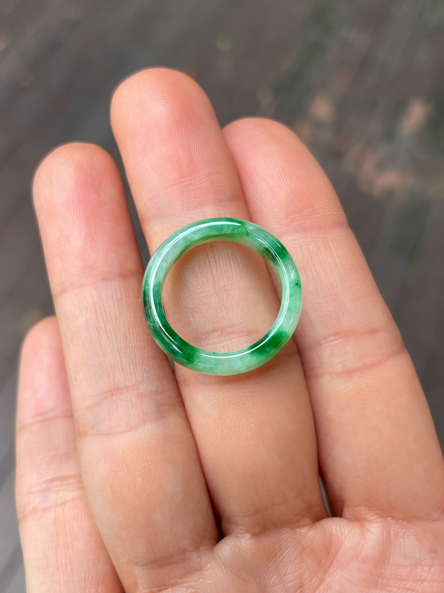 Green Jade Abacus Ring | HK 15 (NJR309)