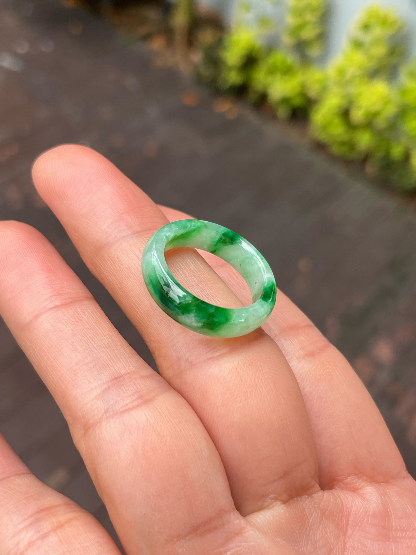 Green Jade Abacus Ring | HK 15 (NJR309)