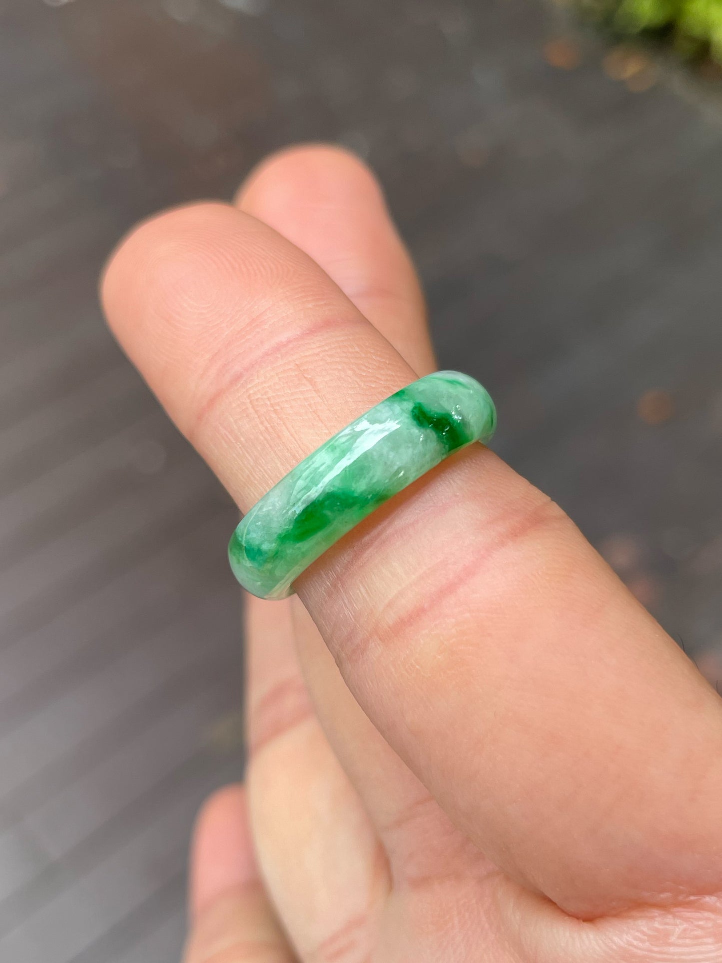 Green Jade Abacus Ring | HK 15 (NJR309)