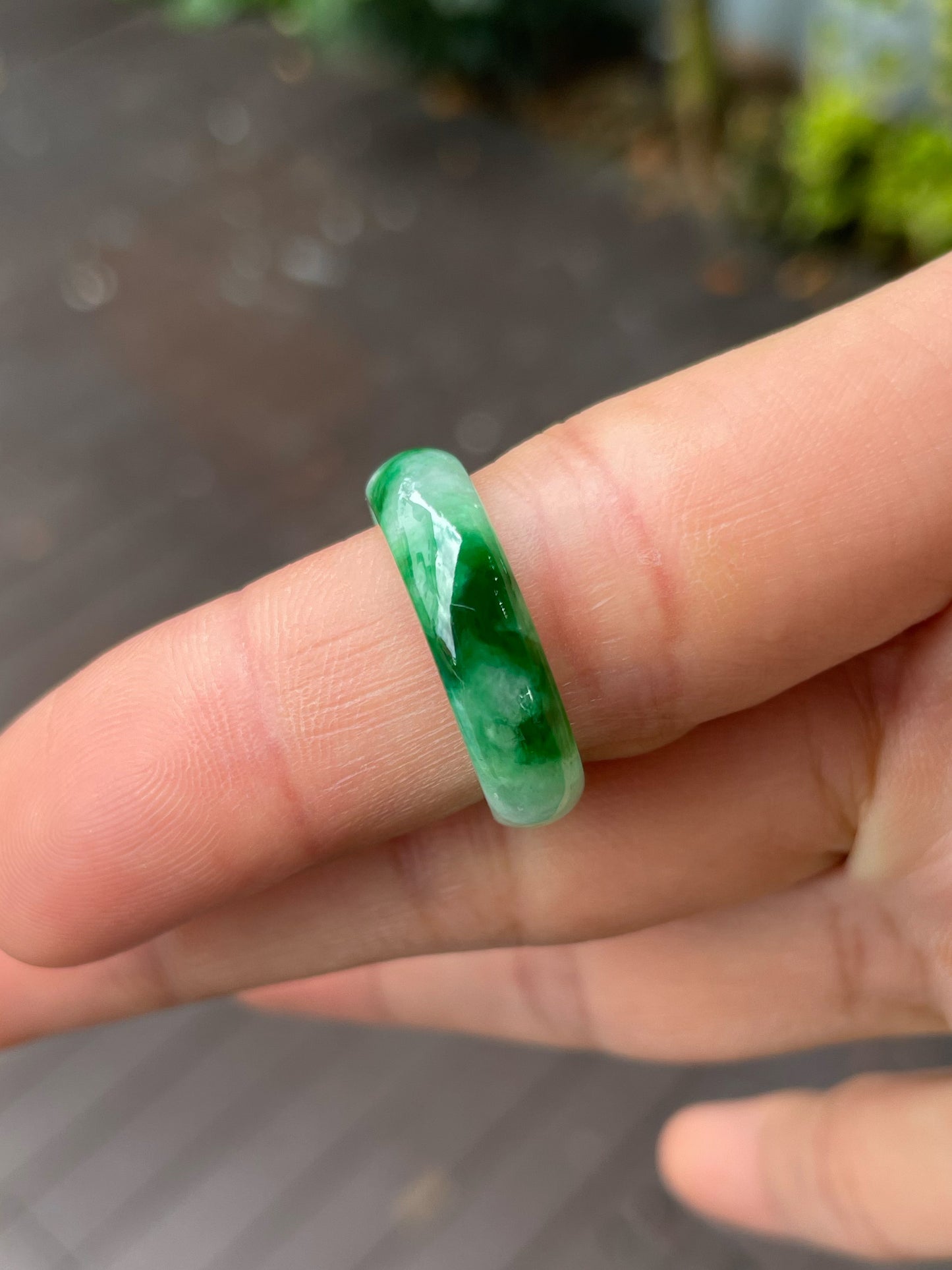 Green Jade Abacus Ring | HK 15 (NJR309)