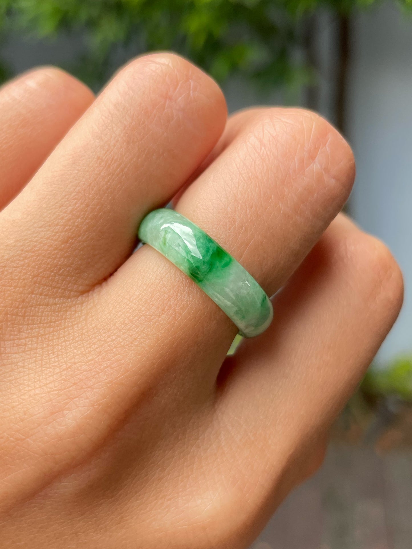 Green Jade Abacus Ring | HK 15 (NJR309)