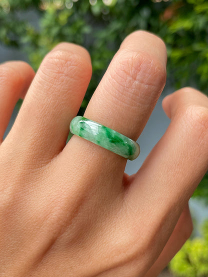 Green Jade Abacus Ring | HK 15 (NJR309)