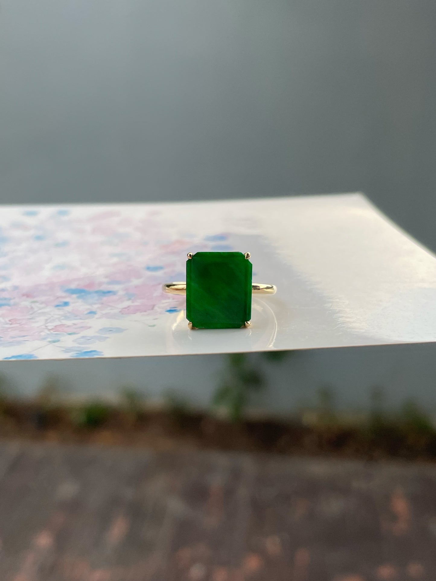 Green Jadeite Ring (NJR328)