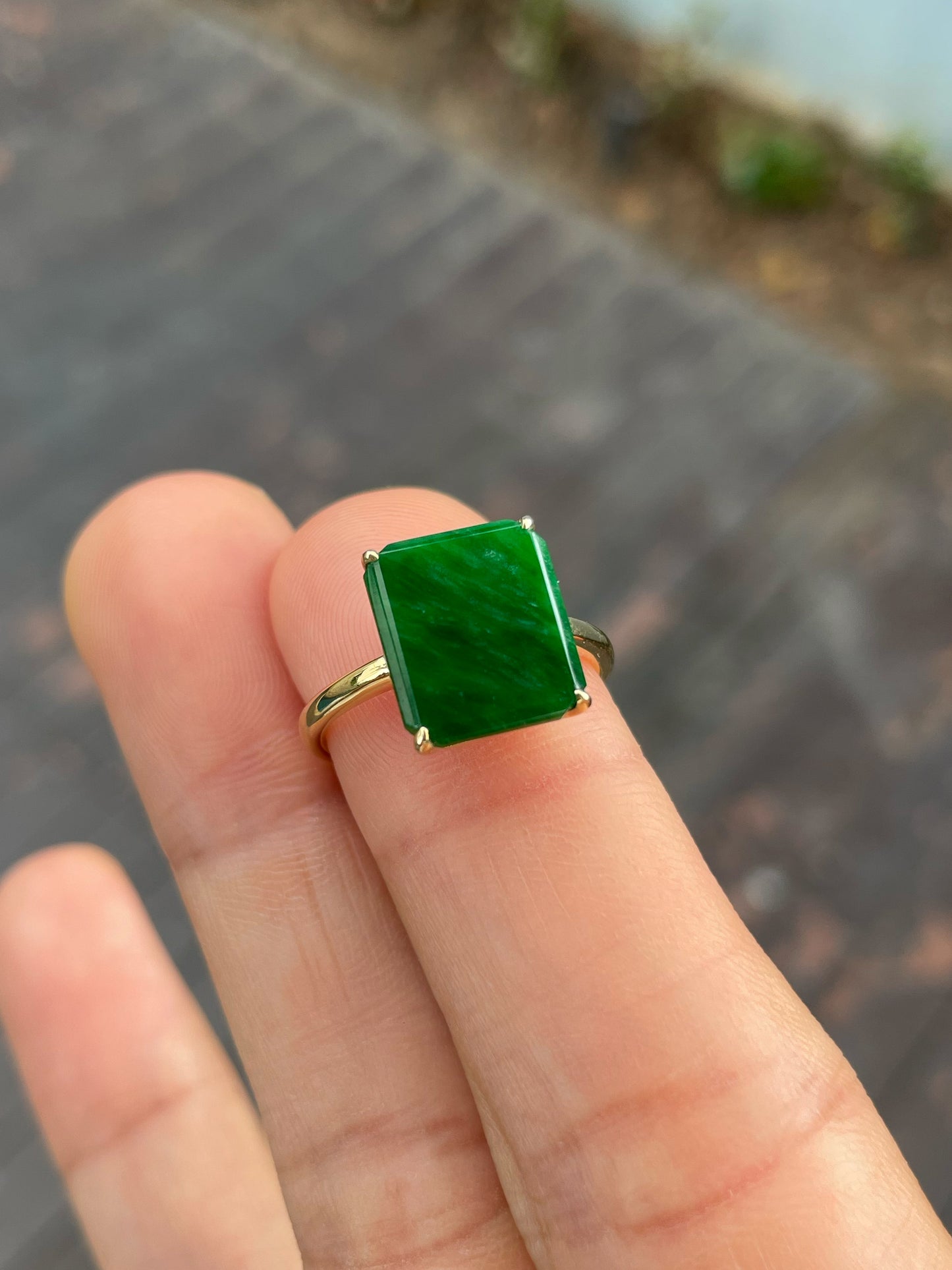 Green Jadeite Ring (NJR328)