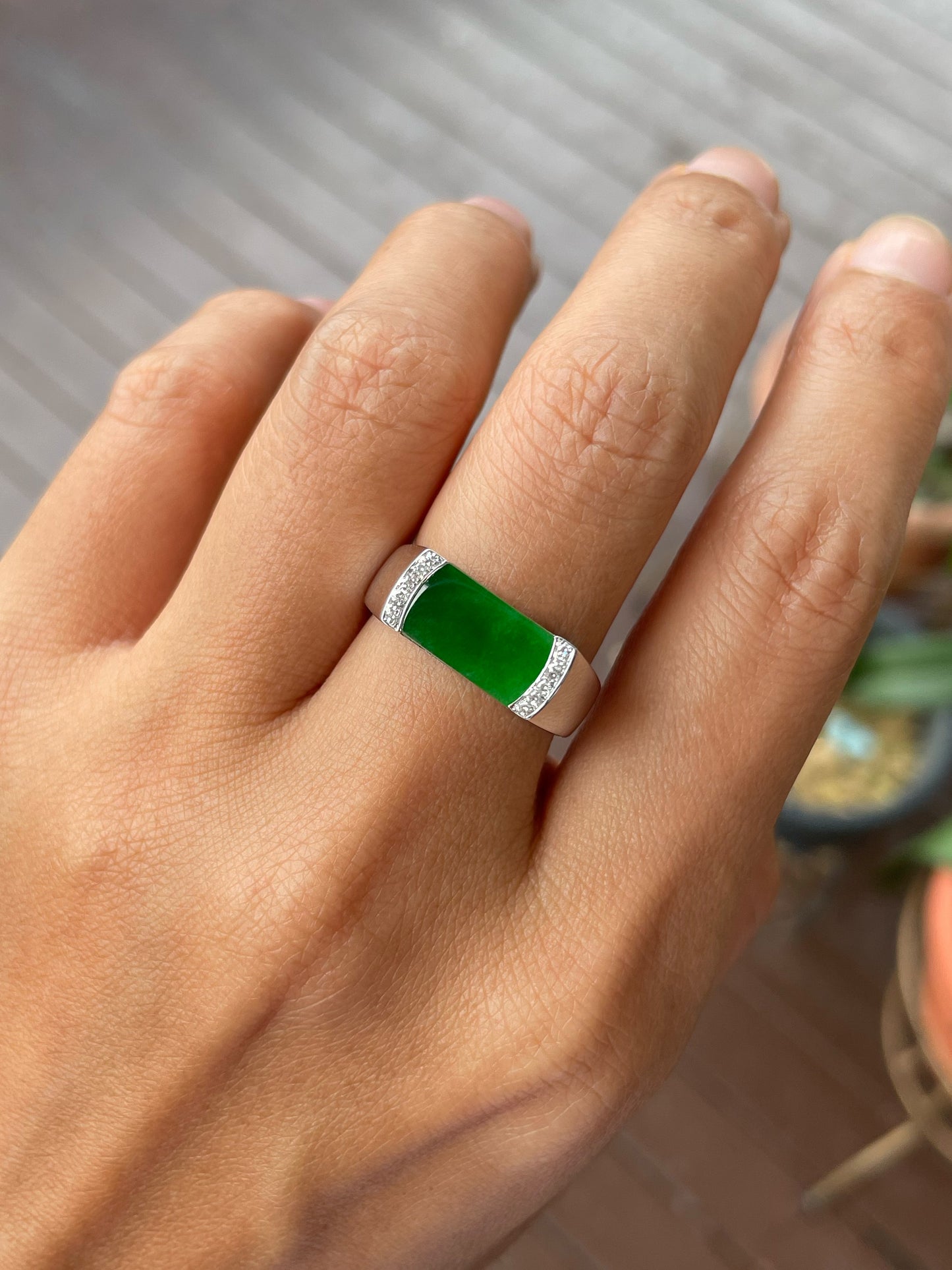 Green Jadeite Ring (NJR330)