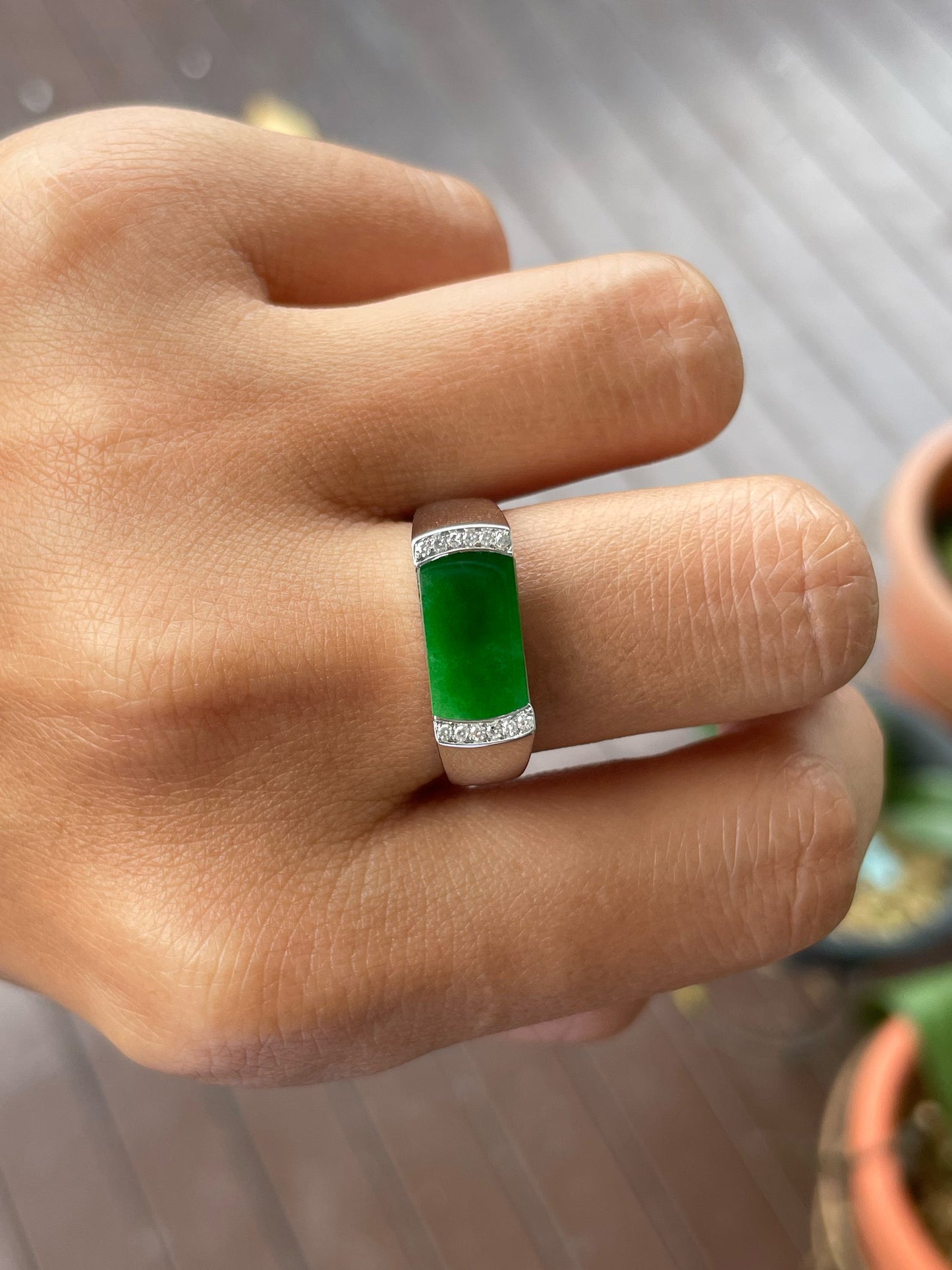 Green Jadeite Ring (NJR330)