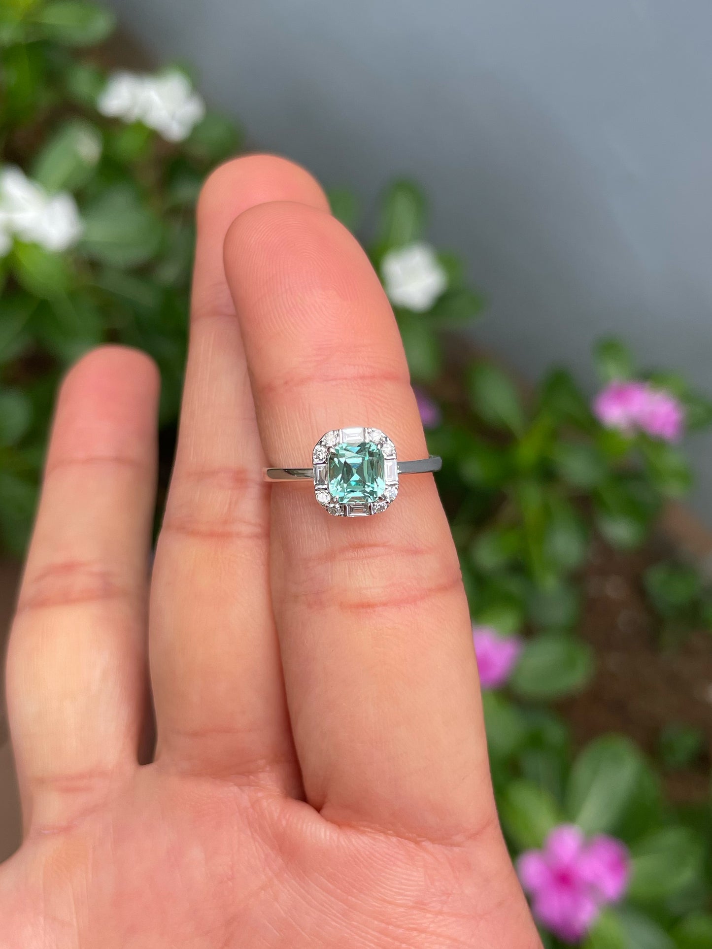 Seafoam Tourmaline Ring - 1.08CT (NJR356)