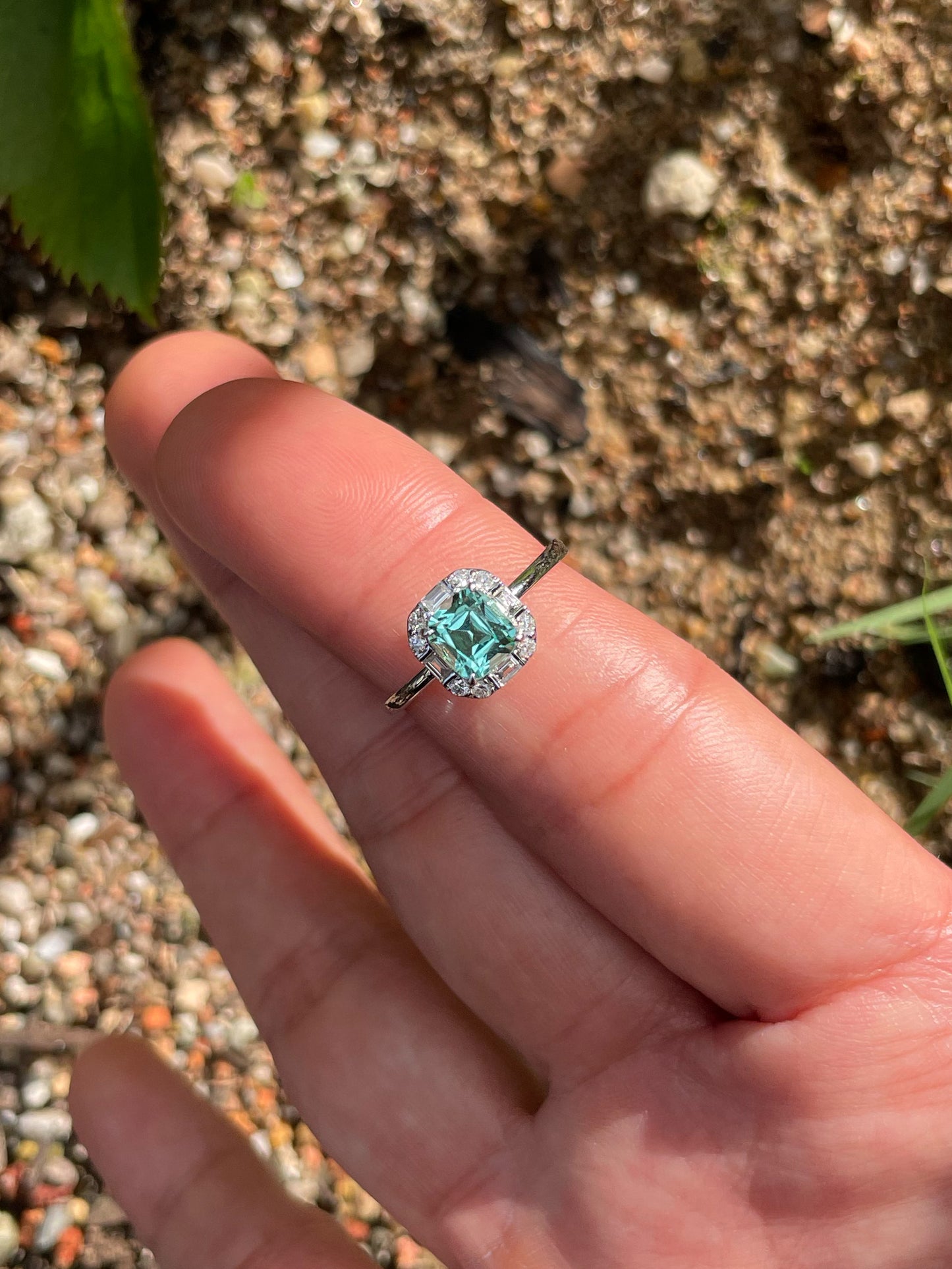 Seafoam Tourmaline Ring - 1.08CT (NJR356)
