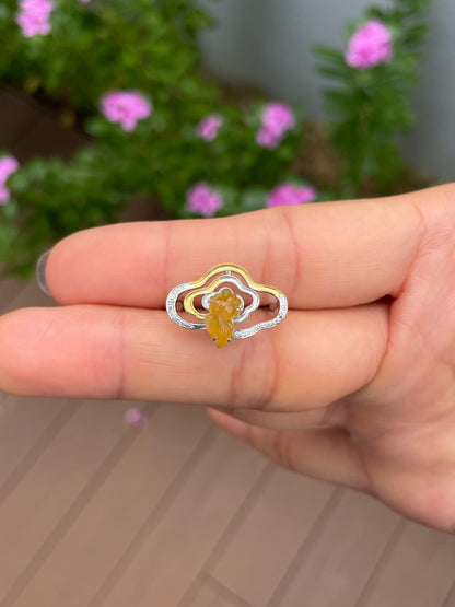 Yellow Jade Ring - Goldfish (NJR364)