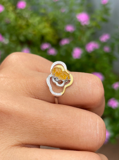 Yellow Jade Ring - Goldfish (NJR364)