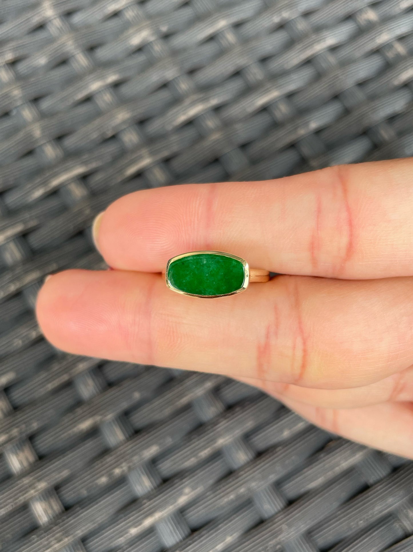 Green Jadeite Ring (NJR367)