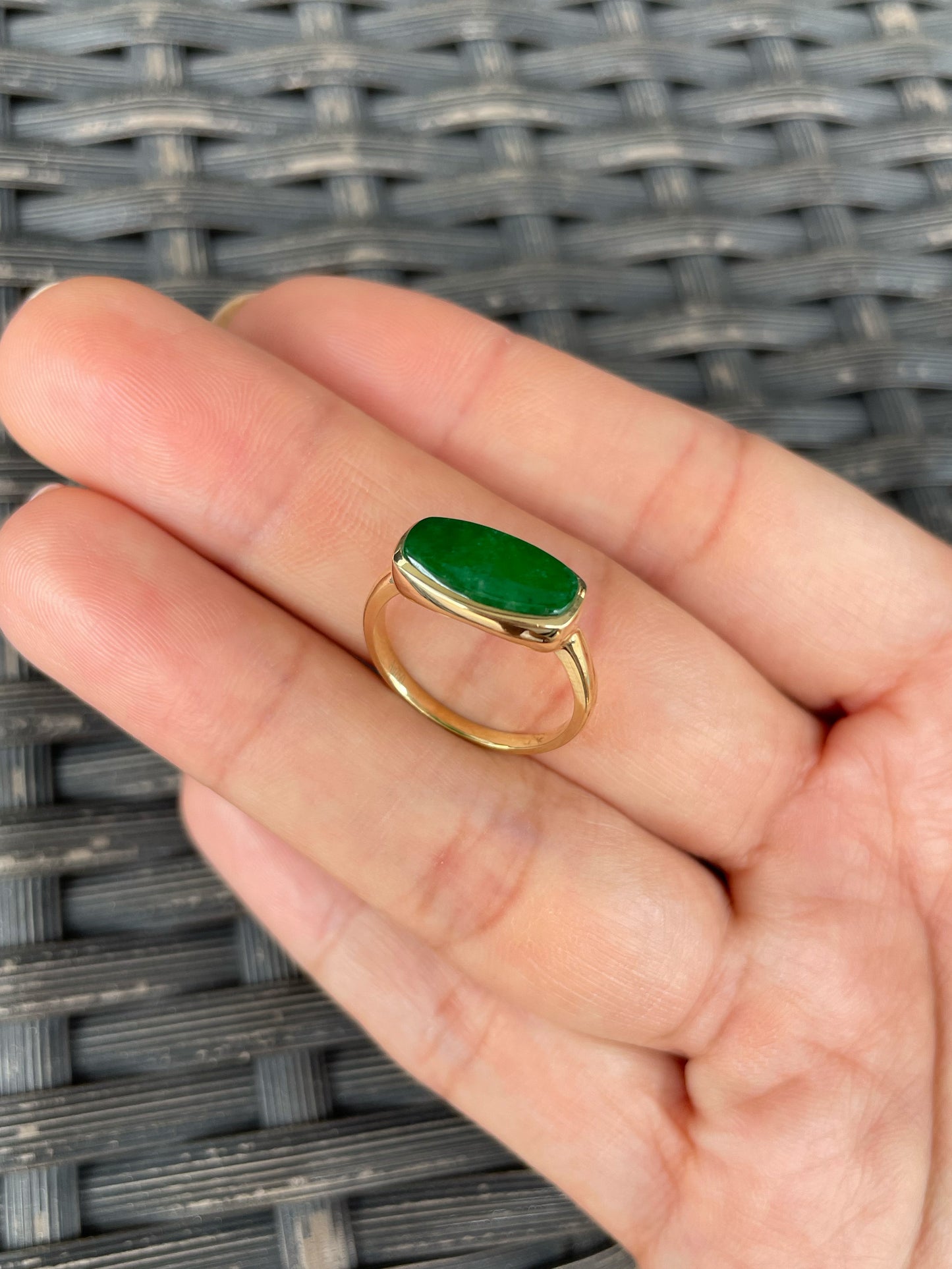 Green Jadeite Ring (NJR367)