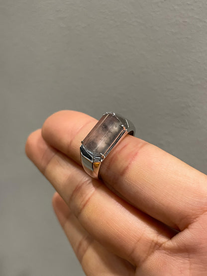 Icy Black Jade Ring (NJR369)
