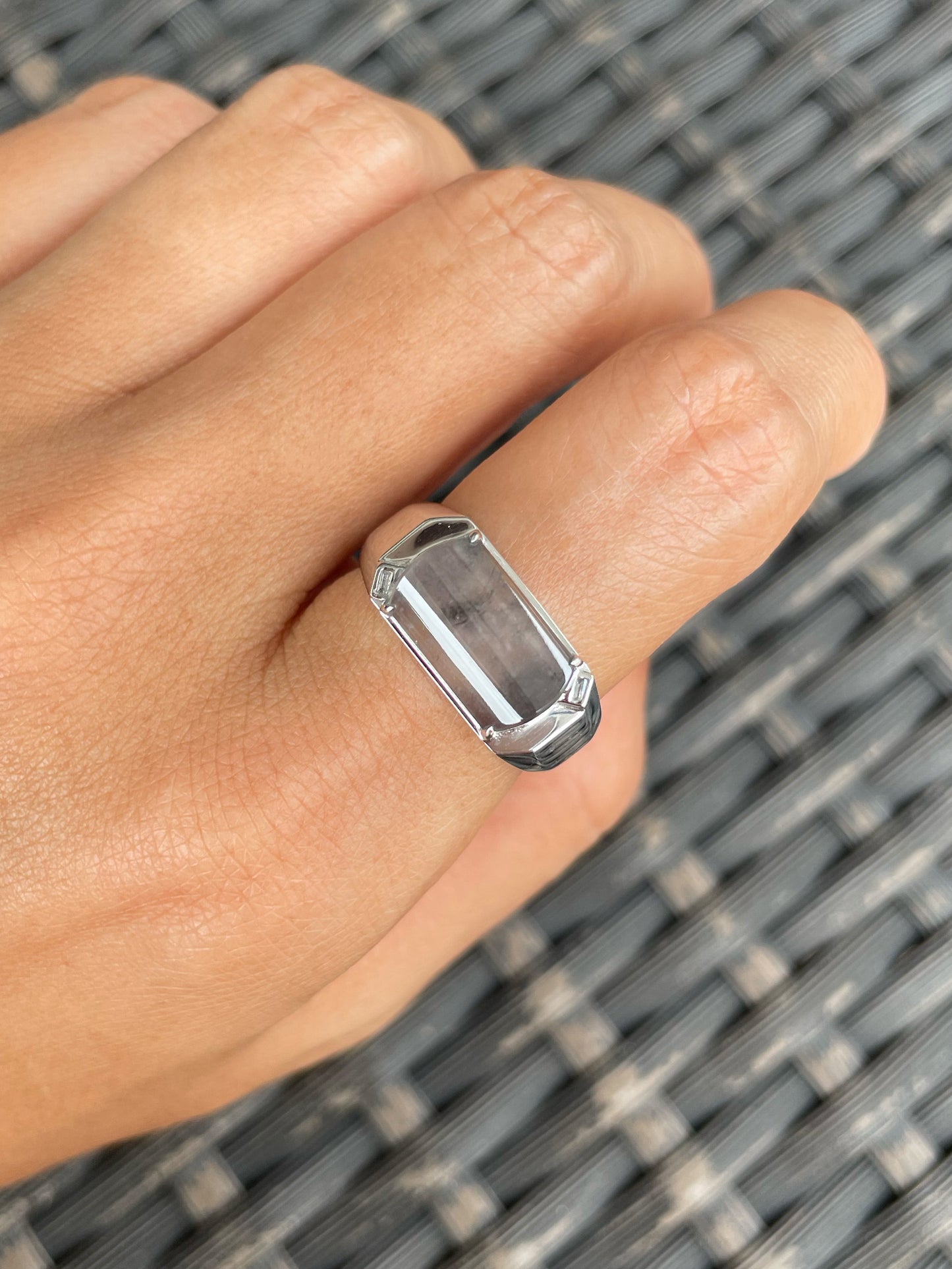 Icy Black Jade Ring (NJR369)