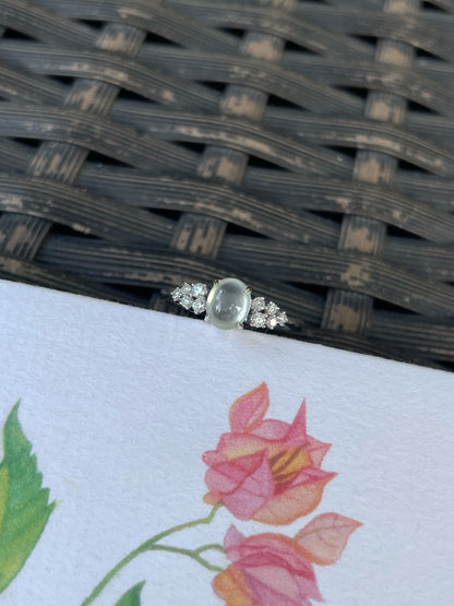 Glassy Cabochon Jade Ring (NJR372)