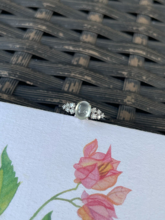 Glassy Cabochon Jade Ring (NJR372)