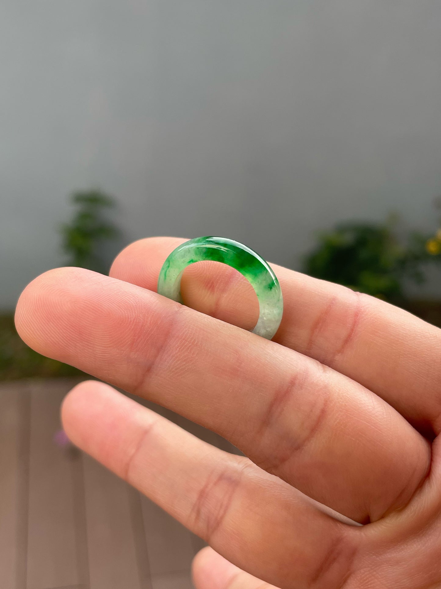 Green Jade Abacus Ring | HK 11.5 (NJR373)