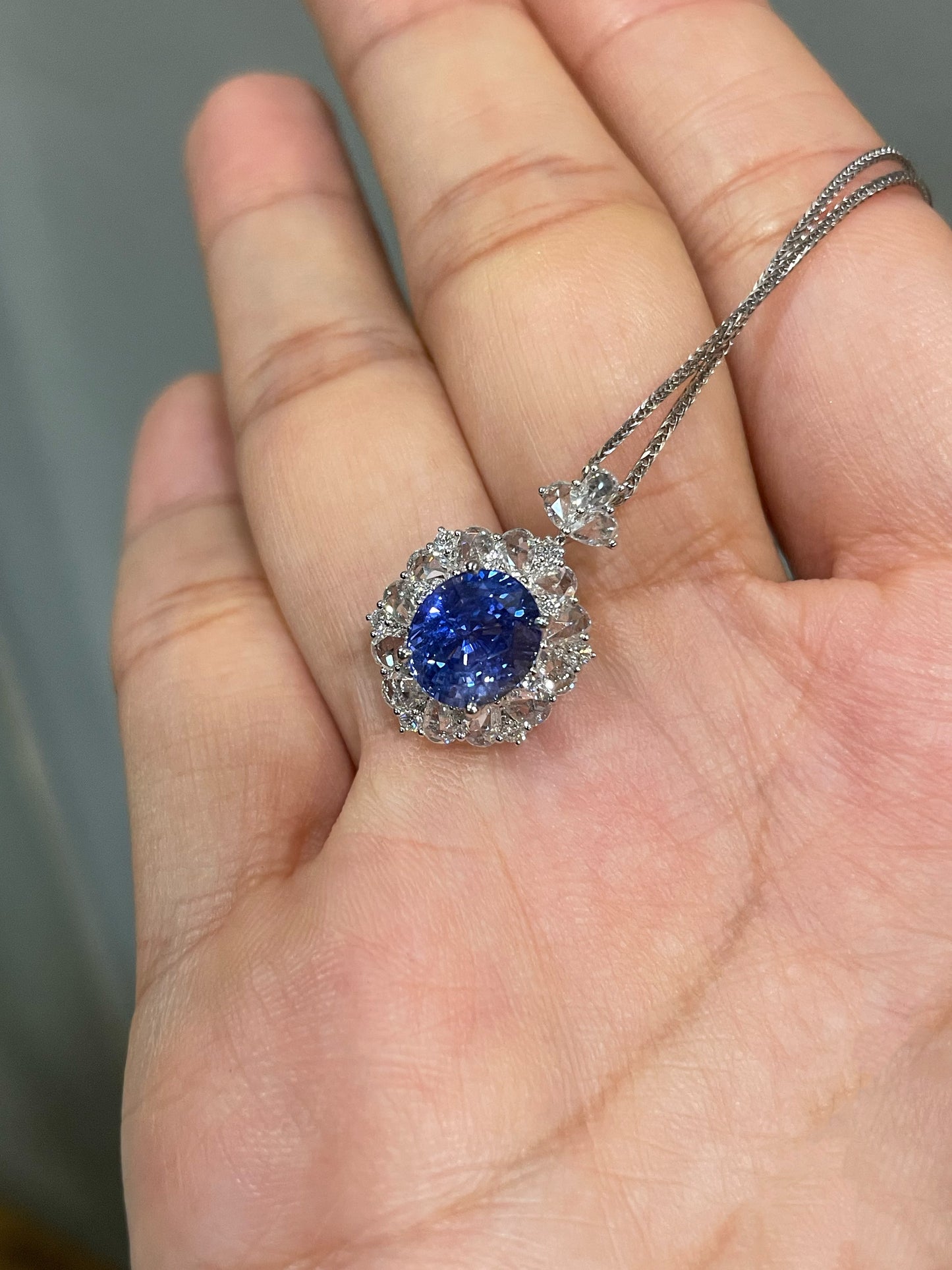Unheated Blue Sapphire Ring / Pendant - 3.2CT (NJR377)