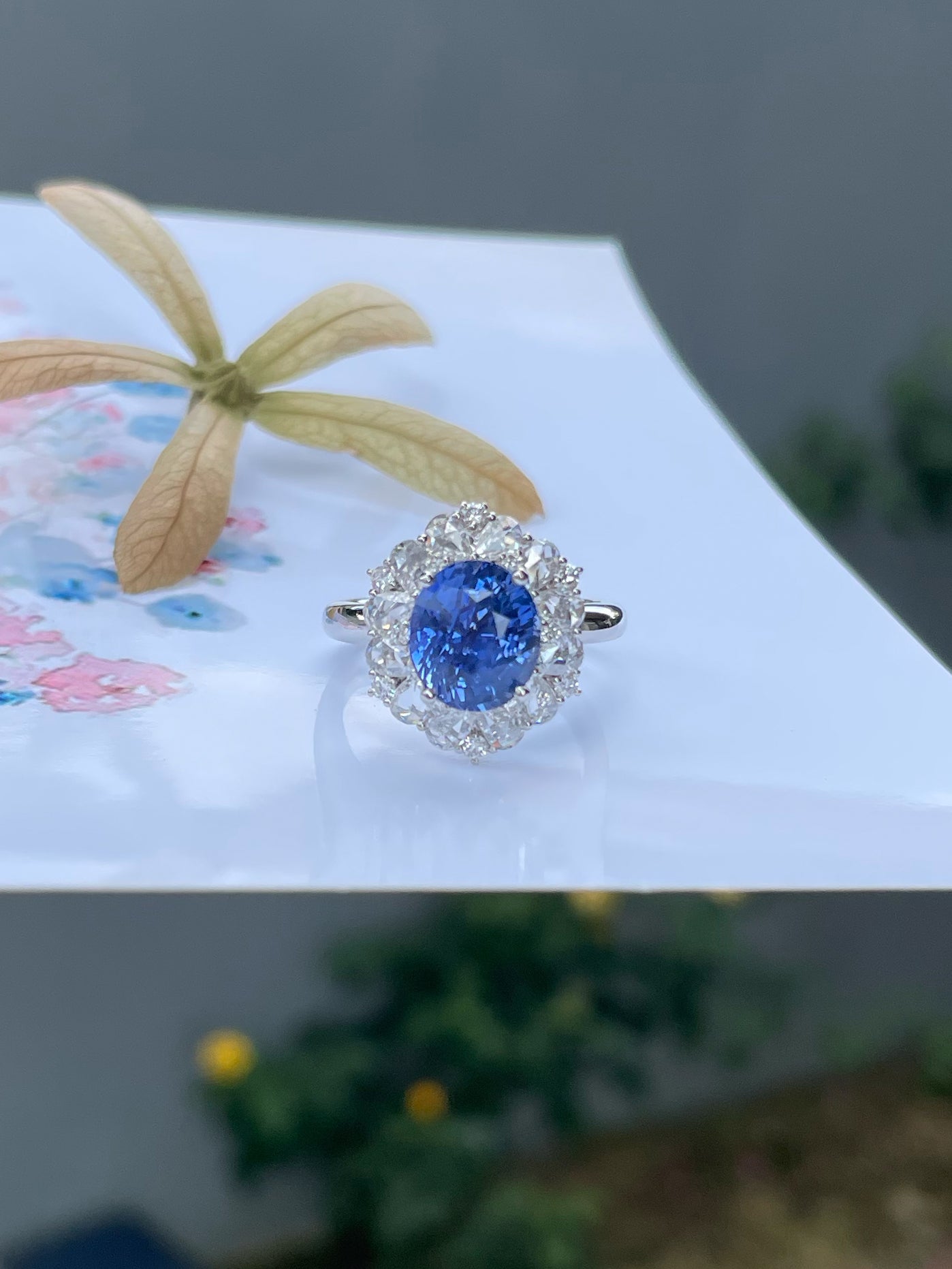 Unheated Blue Sapphire Ring / Pendant - 3.2CT (NJR377)