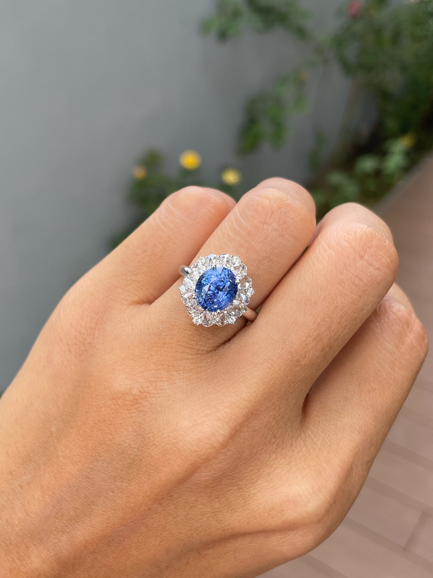 Unheated Blue Sapphire Ring / Pendant - 3.2CT (NJR377)