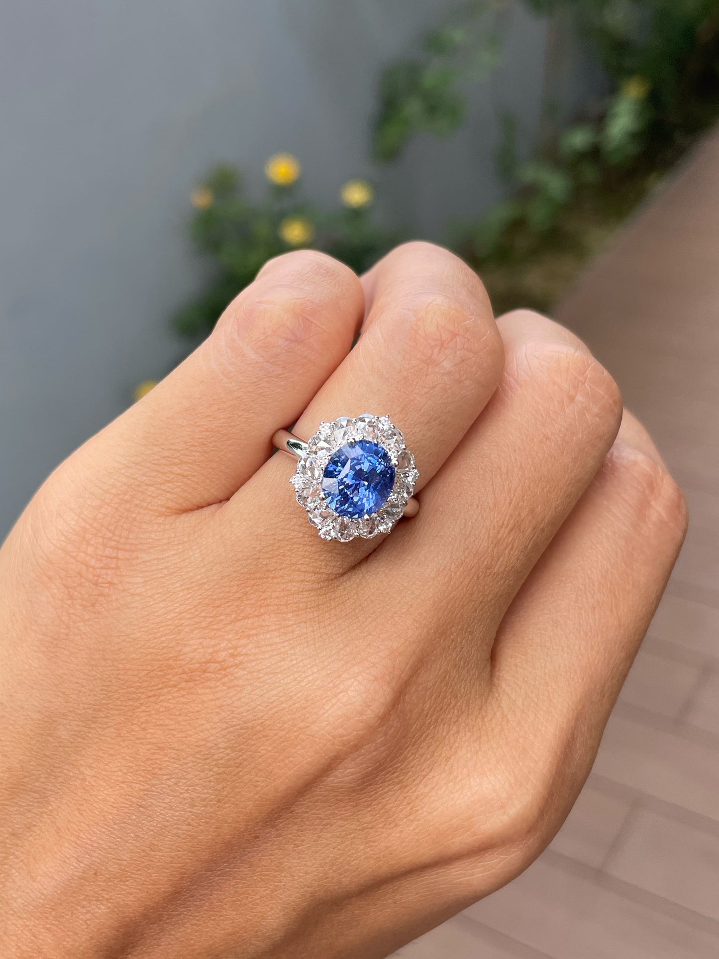 Unheated Blue Sapphire Ring / Pendant - 3.2CT (NJR377)