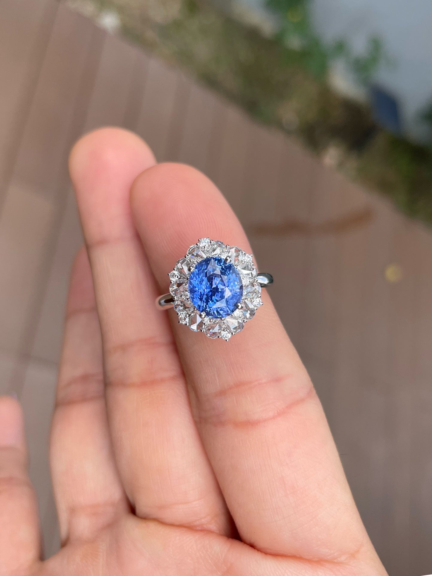 Unheated Blue Sapphire Ring / Pendant - 3.2CT (NJR377)