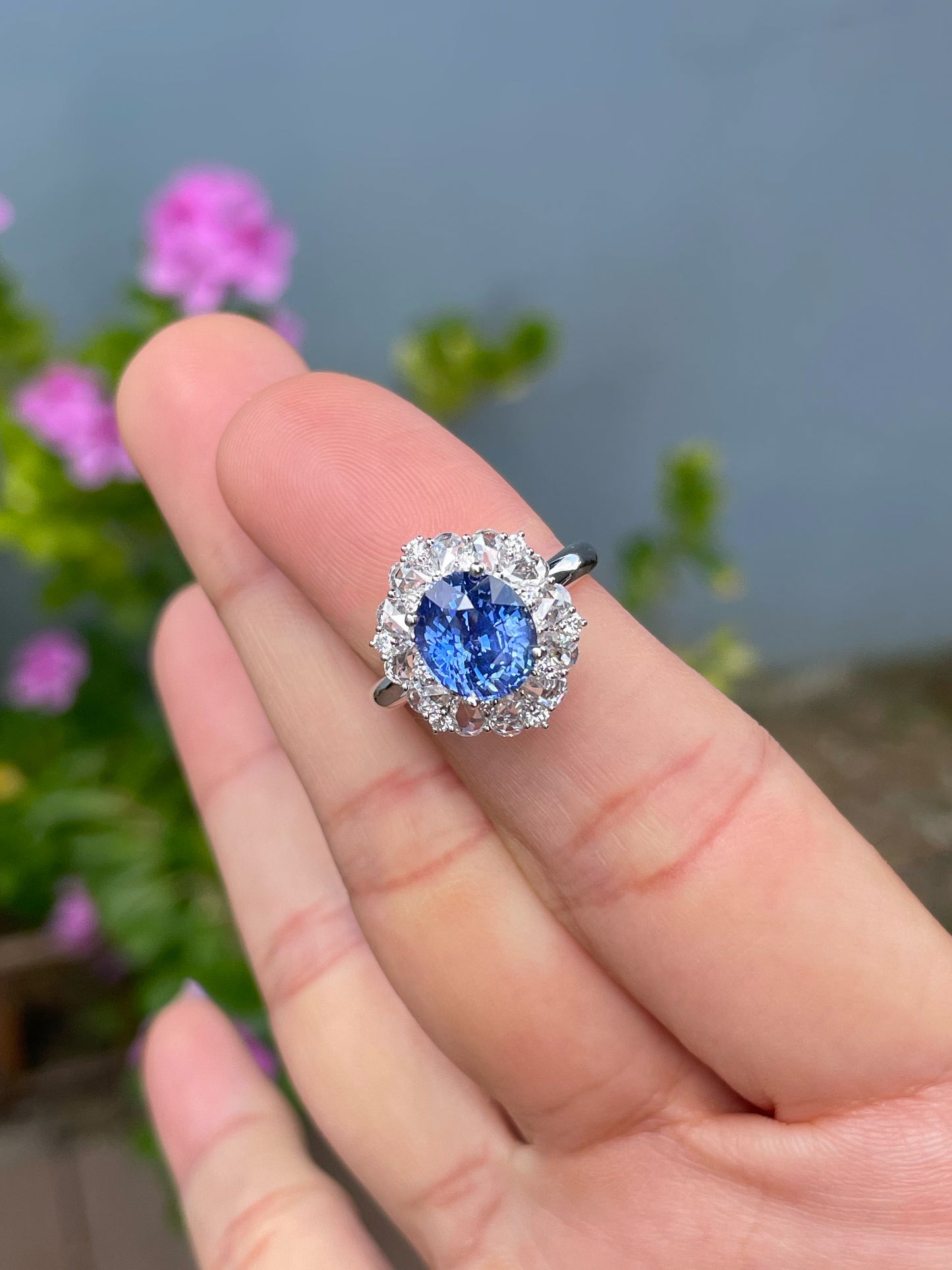 Unheated Blue Sapphire Ring / Pendant - 3.2CT (NJR377)