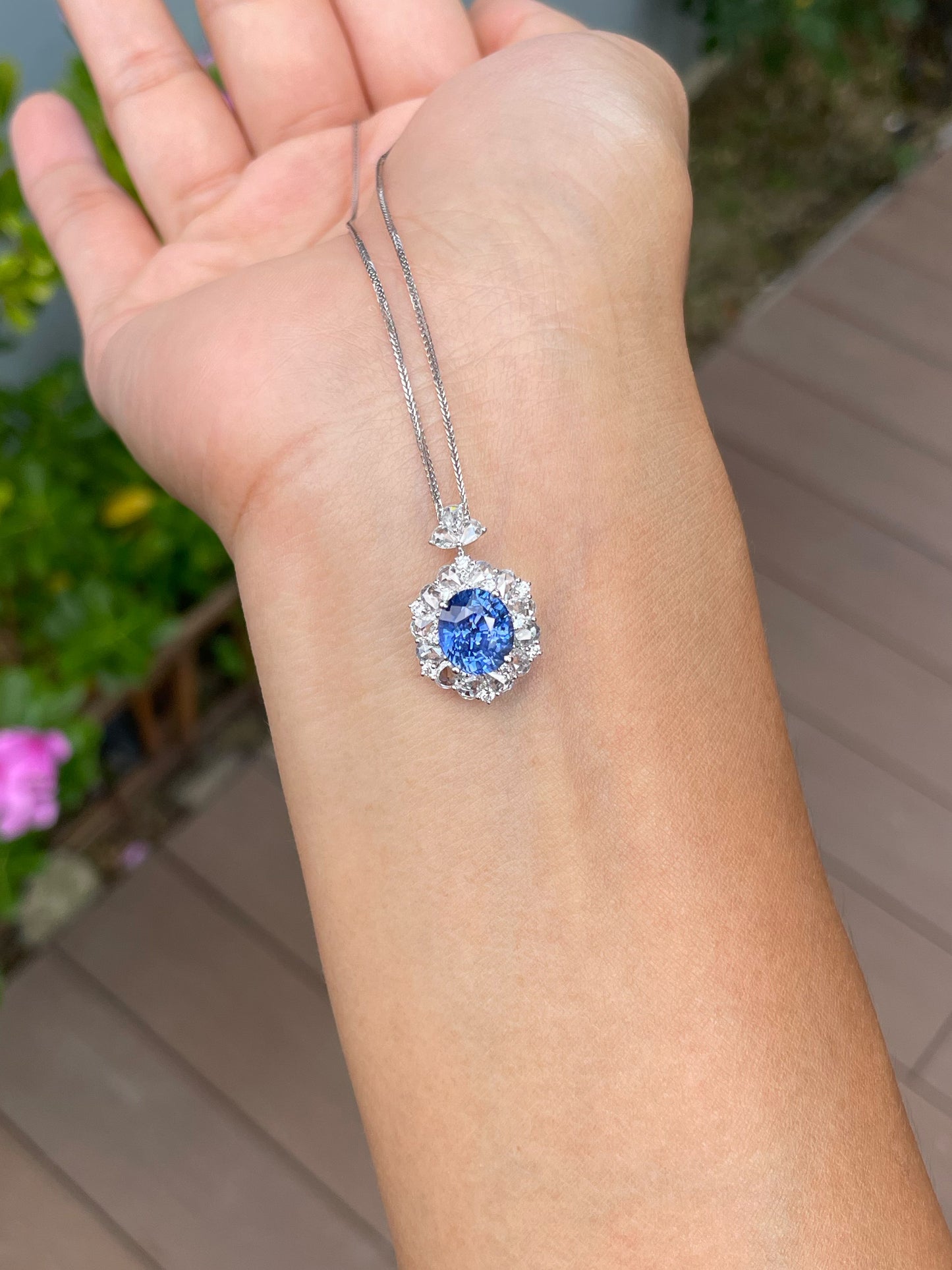 Unheated Blue Sapphire Ring / Pendant - 3.2CT (NJR377)