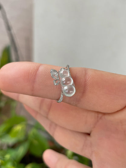 Glassy Jadeite Ring - Peapod (NJR380)