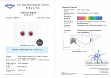 Load image into Gallery viewer, Orangy Red Jade Cabochon Earrings (NJE026)
