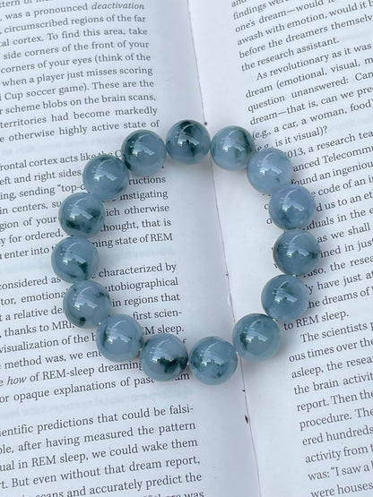 Bluish Jadeite Bracelet (NJBA004)