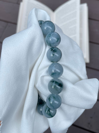 Bluish Jadeite Bracelet (NJBA004)